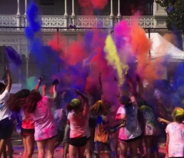 Purim colour party at The King David School